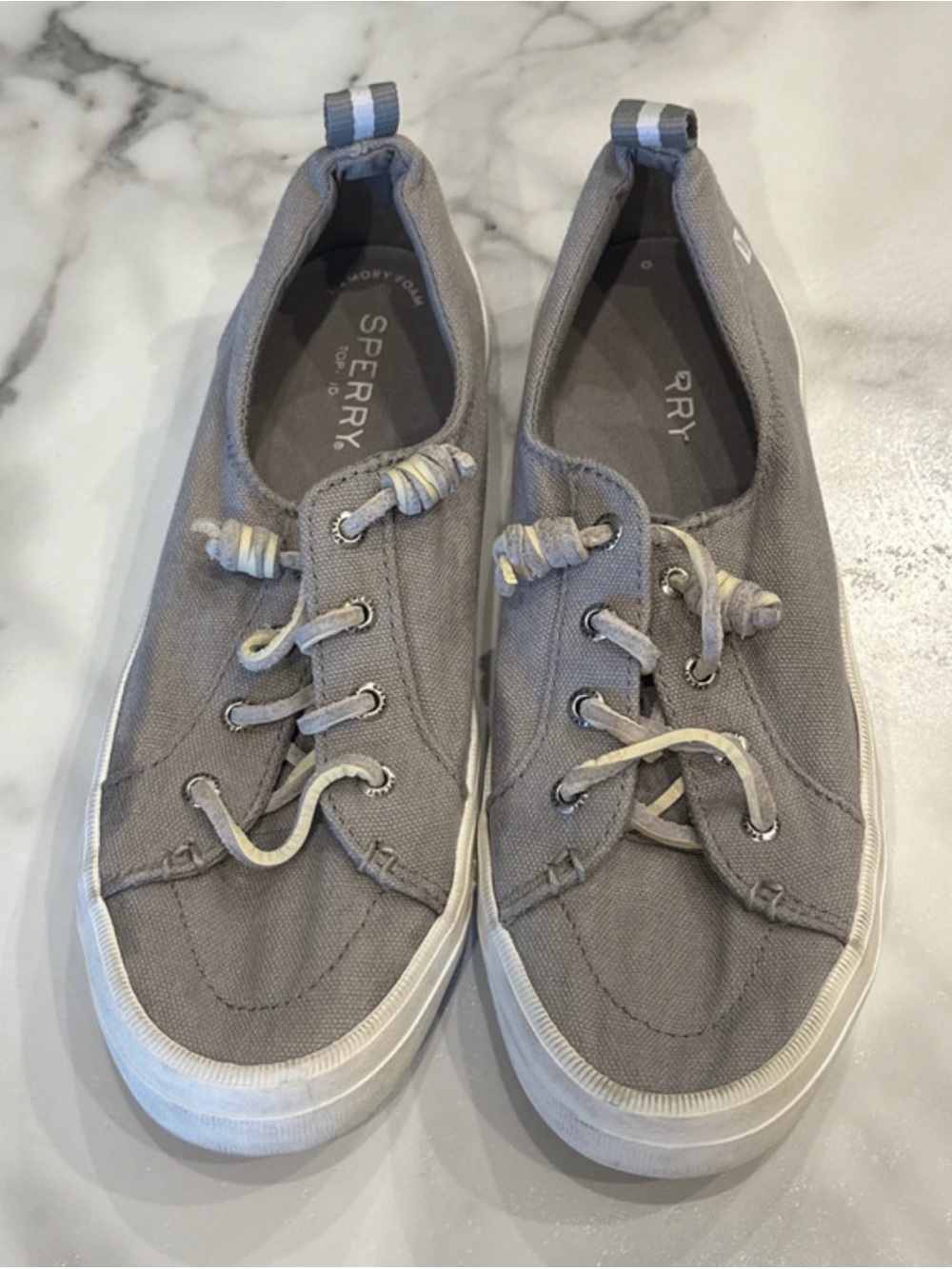Women's Sperry Crest Vibe Canvas Gray, Size 7.5